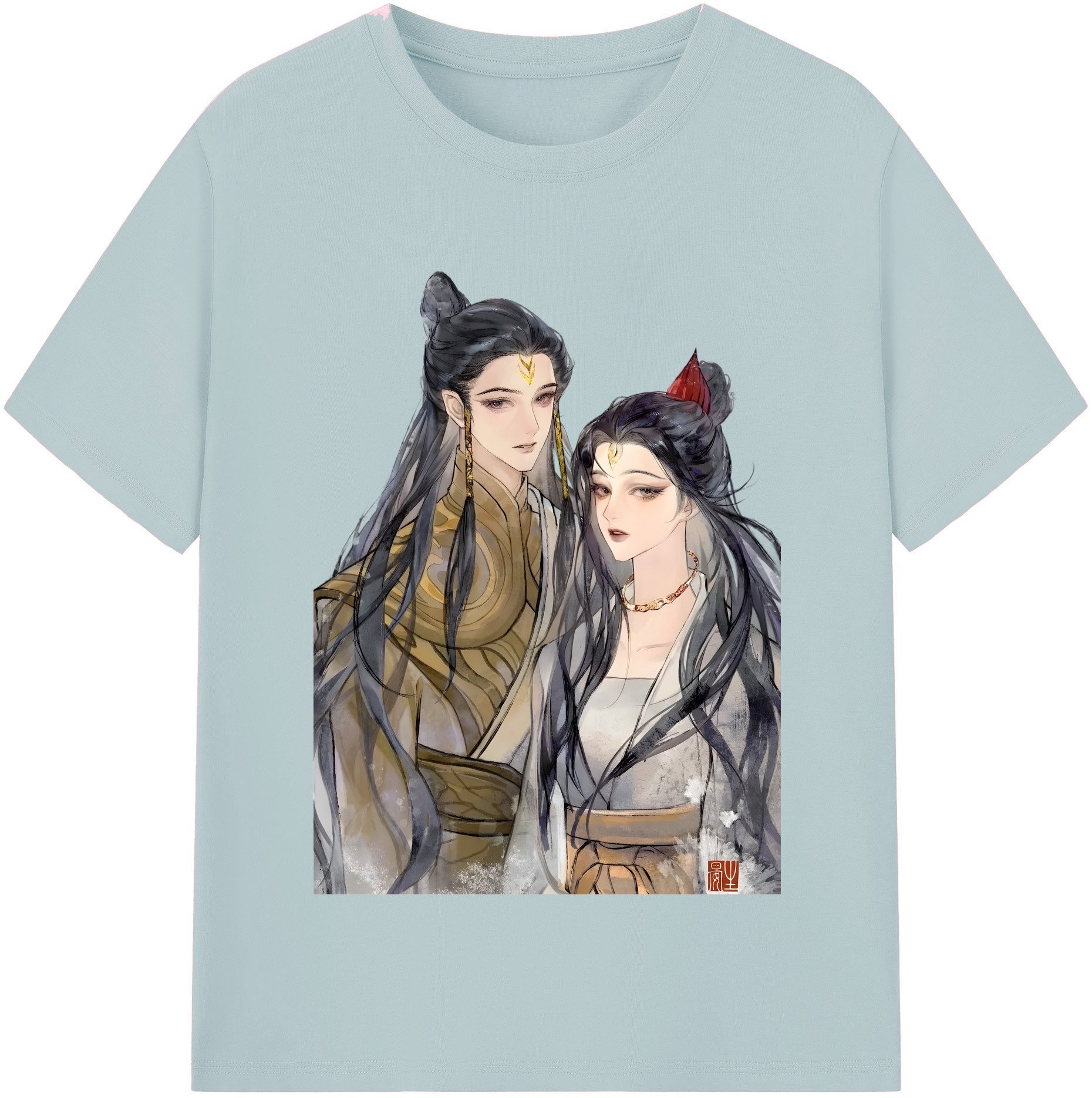（画像用） Ne Zha 2 ナタ 魔童の大暴れ 綿100％半袖Tシャツ（フロントプリント）